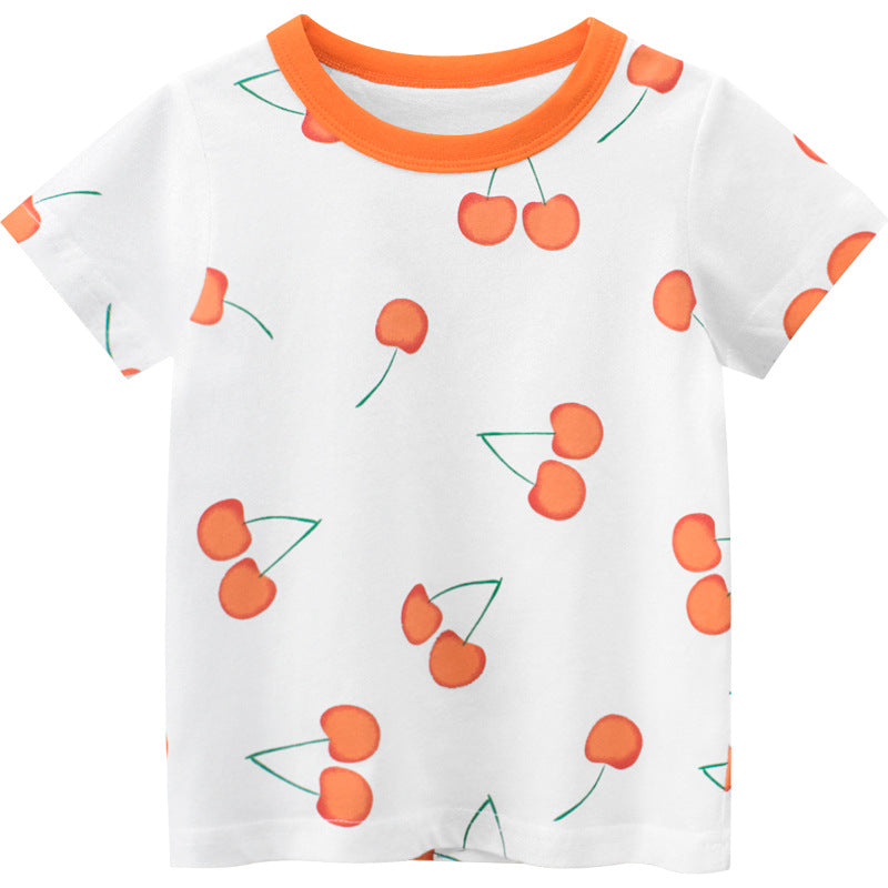 Korean Children'S Clothing 27Home Summer New Products Wholesale Girls Short-Sleeved T-Shirt