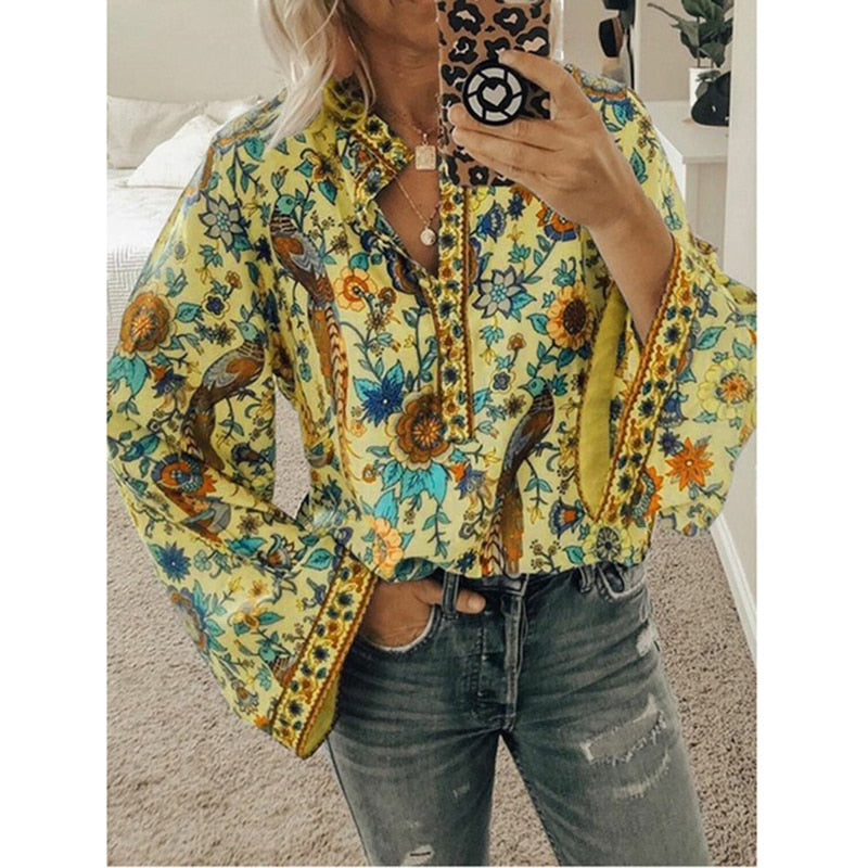 Liana Print Blouses-Tops