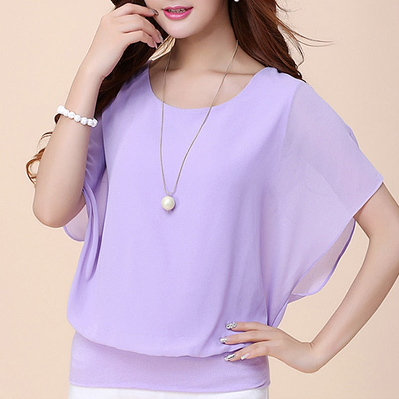 Celeste Casual Chiffon Blouse-Tops