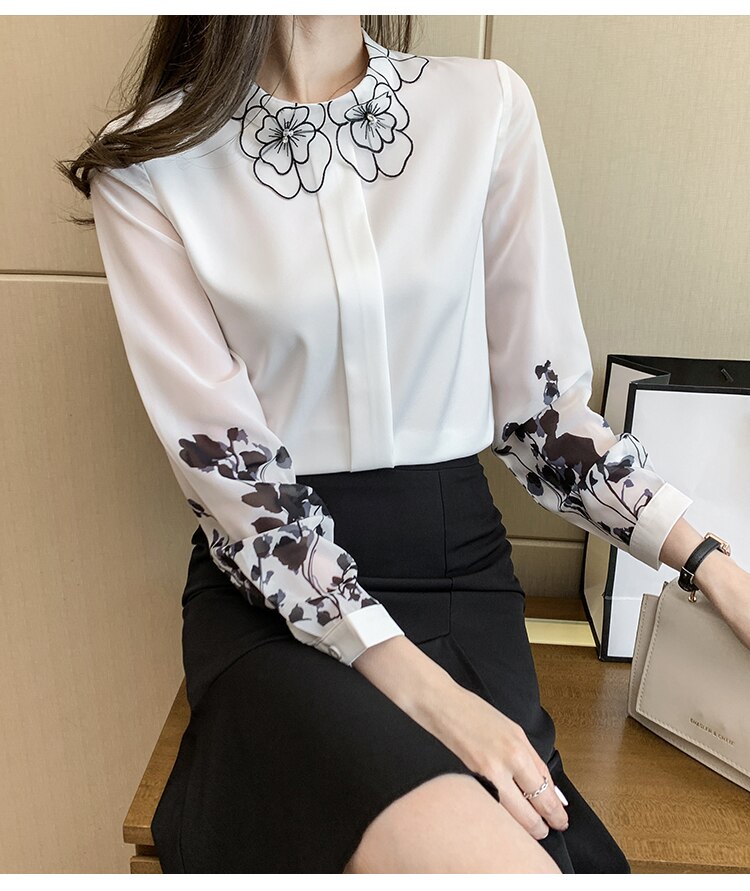 Luna chiffon Blouse-Tops