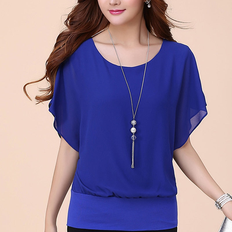 Celeste Casual Chiffon Blouse-Tops