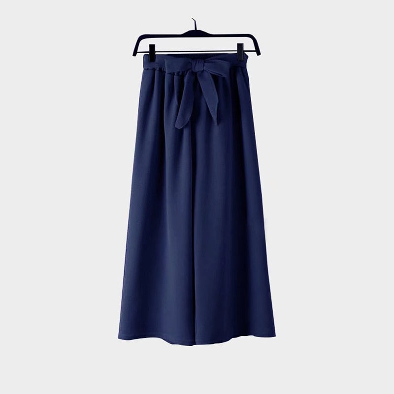 Ailani Solid Wide Leg Pants-Bottoms