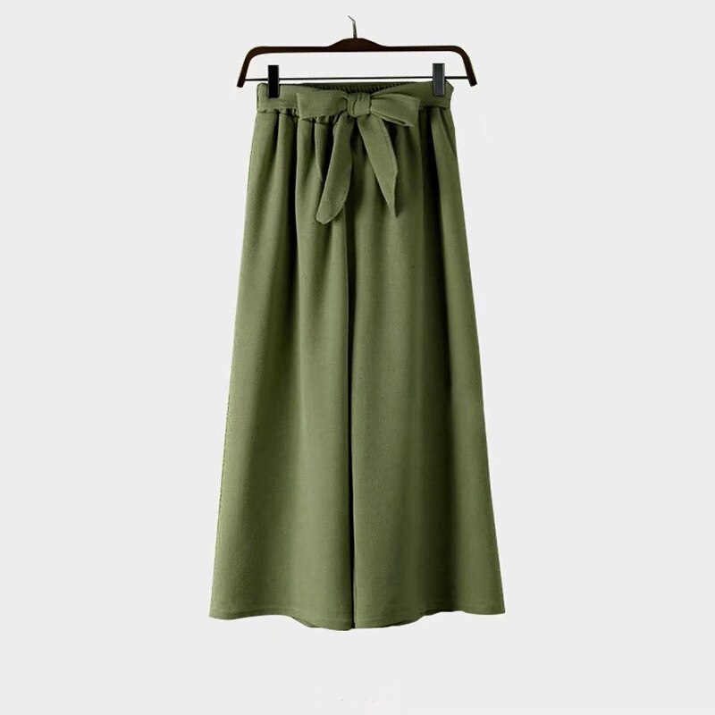 Ailani Solid Wide Leg Pants-Bottoms