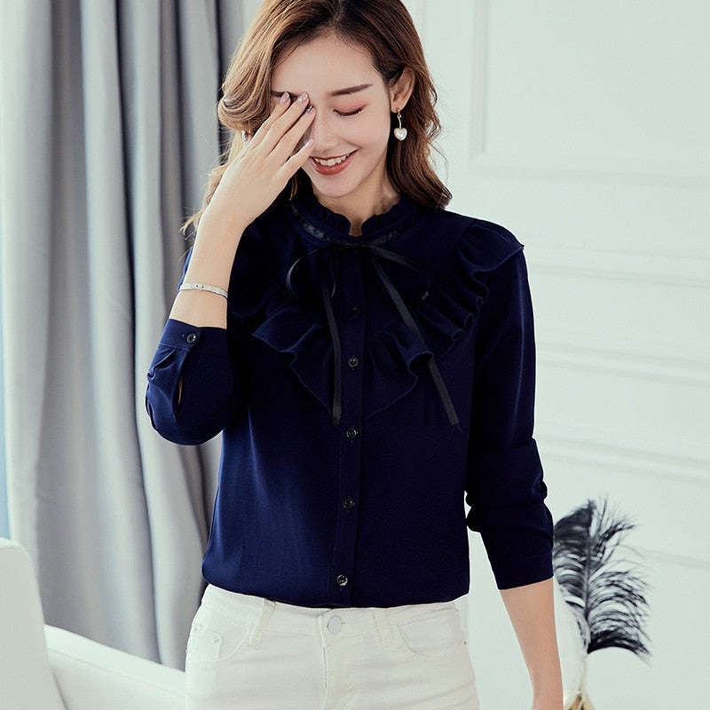 Elegant Chiffon Blouse-Tops