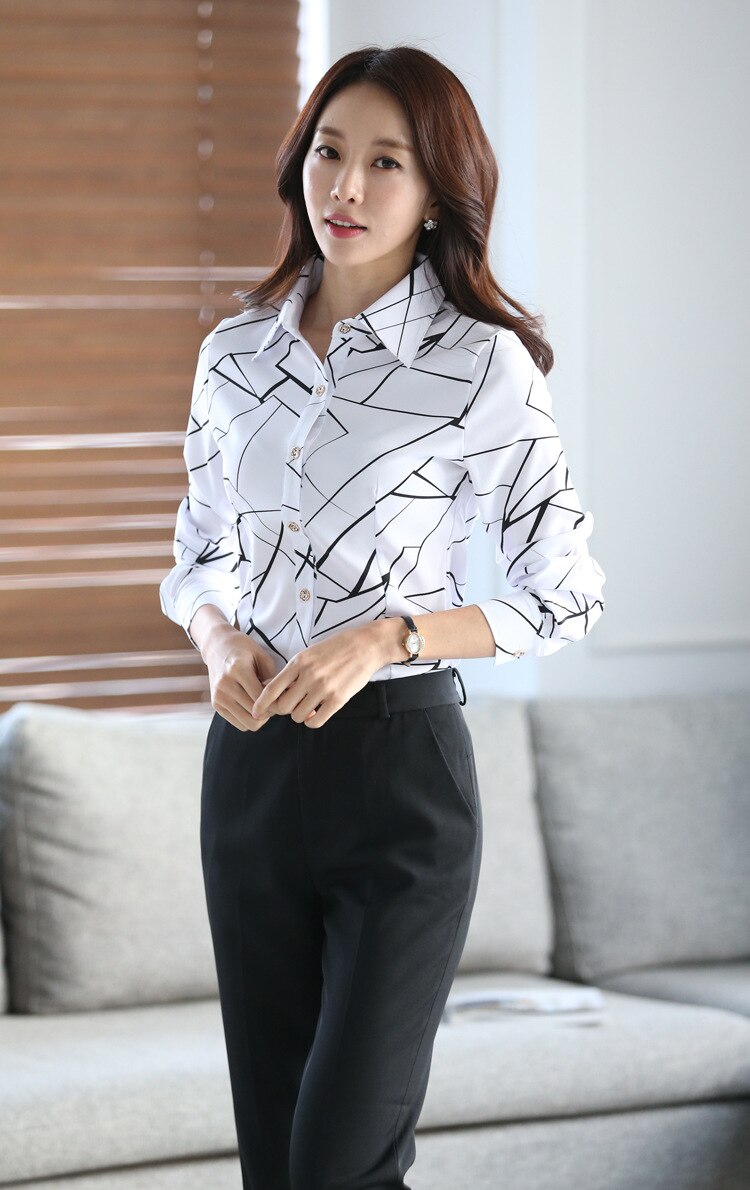 Elegant Printed Shirt-Tops