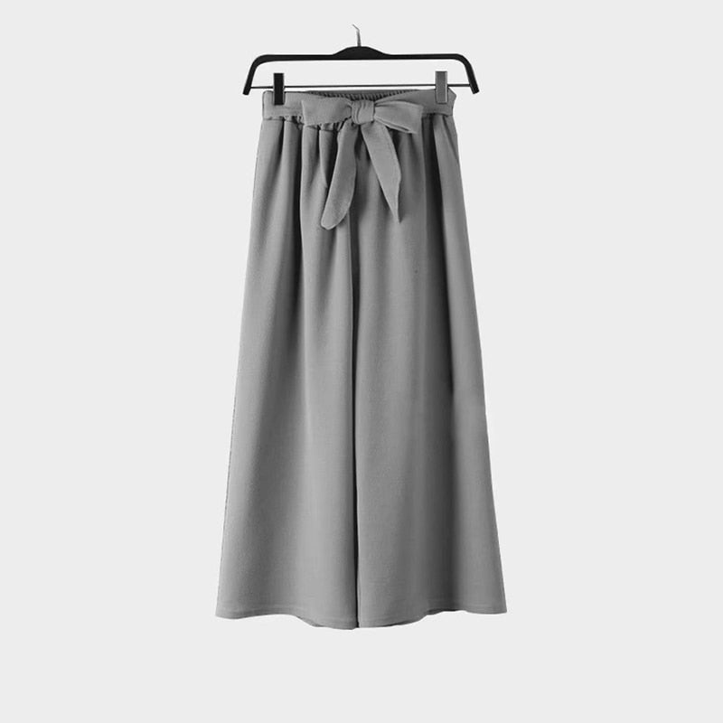 Ailani Solid Wide Leg Pants-Bottoms