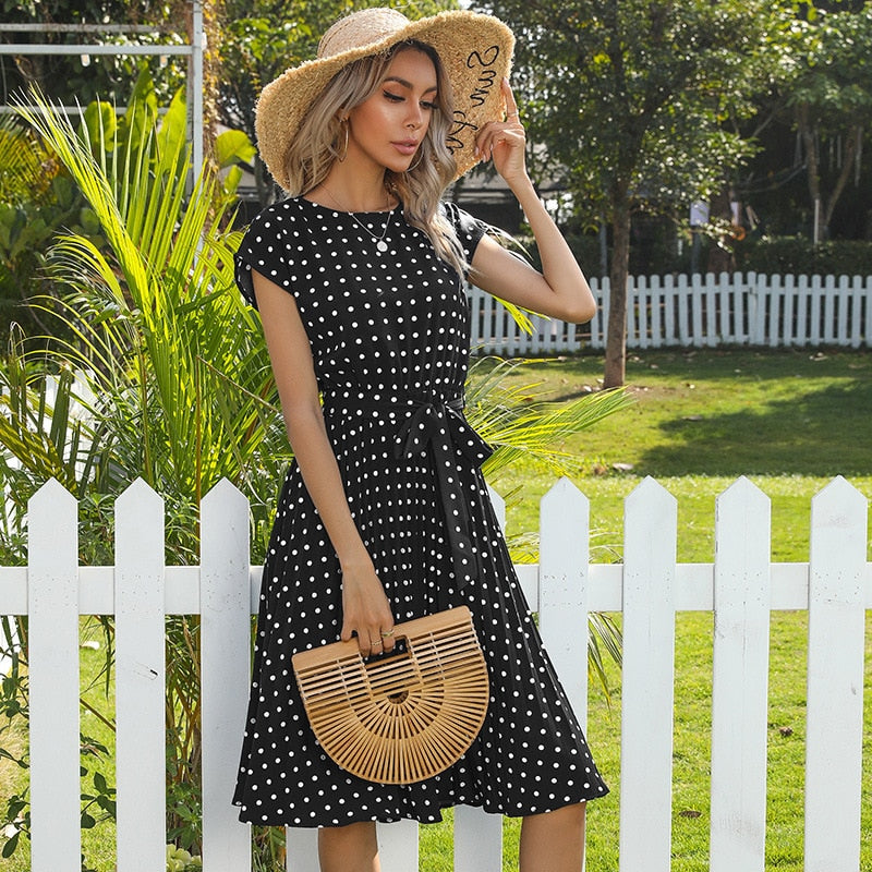 Bella Summer Dot Print Dress