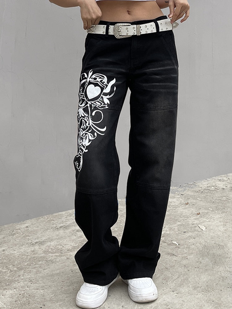 Alma printed Cargo Jeans-Botoms