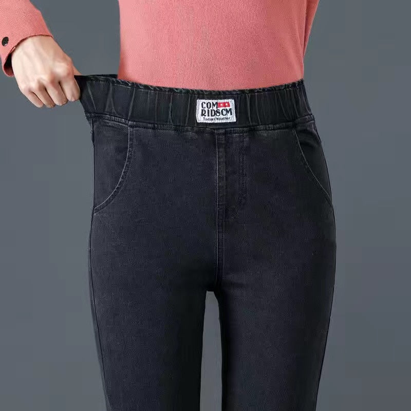 Helena Slim Denim Pants-Bottoms