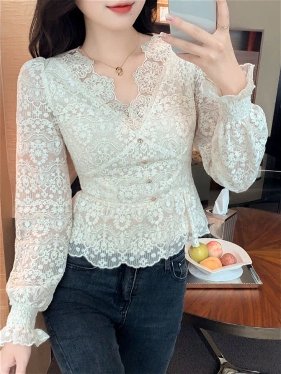 Allie Lace Blouse-Tops