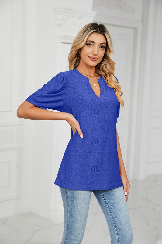 Ariyah Casual Short Sleeve T Shirts-Tops