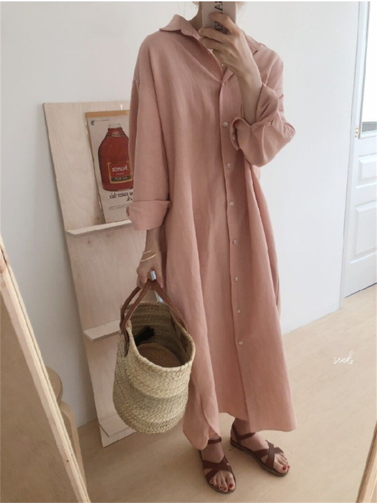 Oversized Long Cotton Dresses