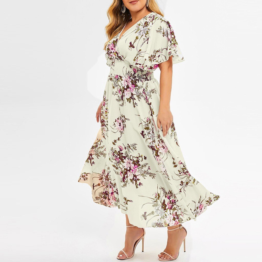 Logan Chiffon Flower Plus size Dress