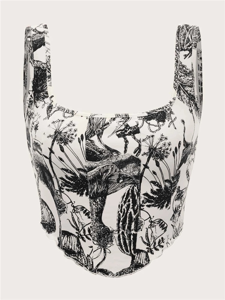 Camryn Print Corset-Tops