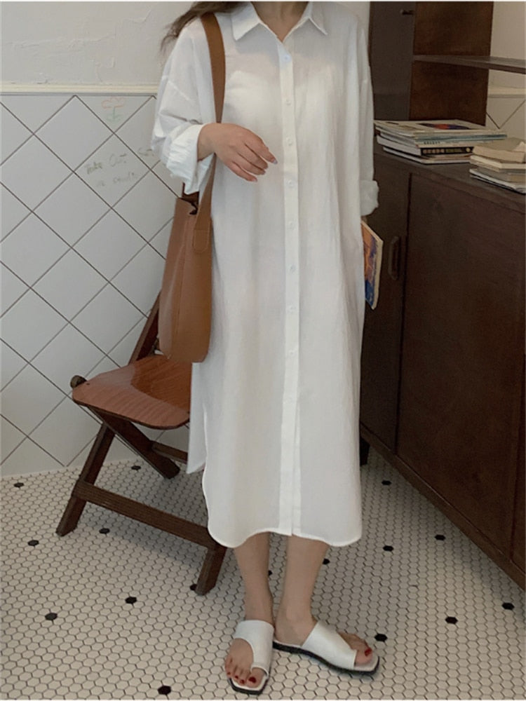 Oversized Long Cotton Dresses