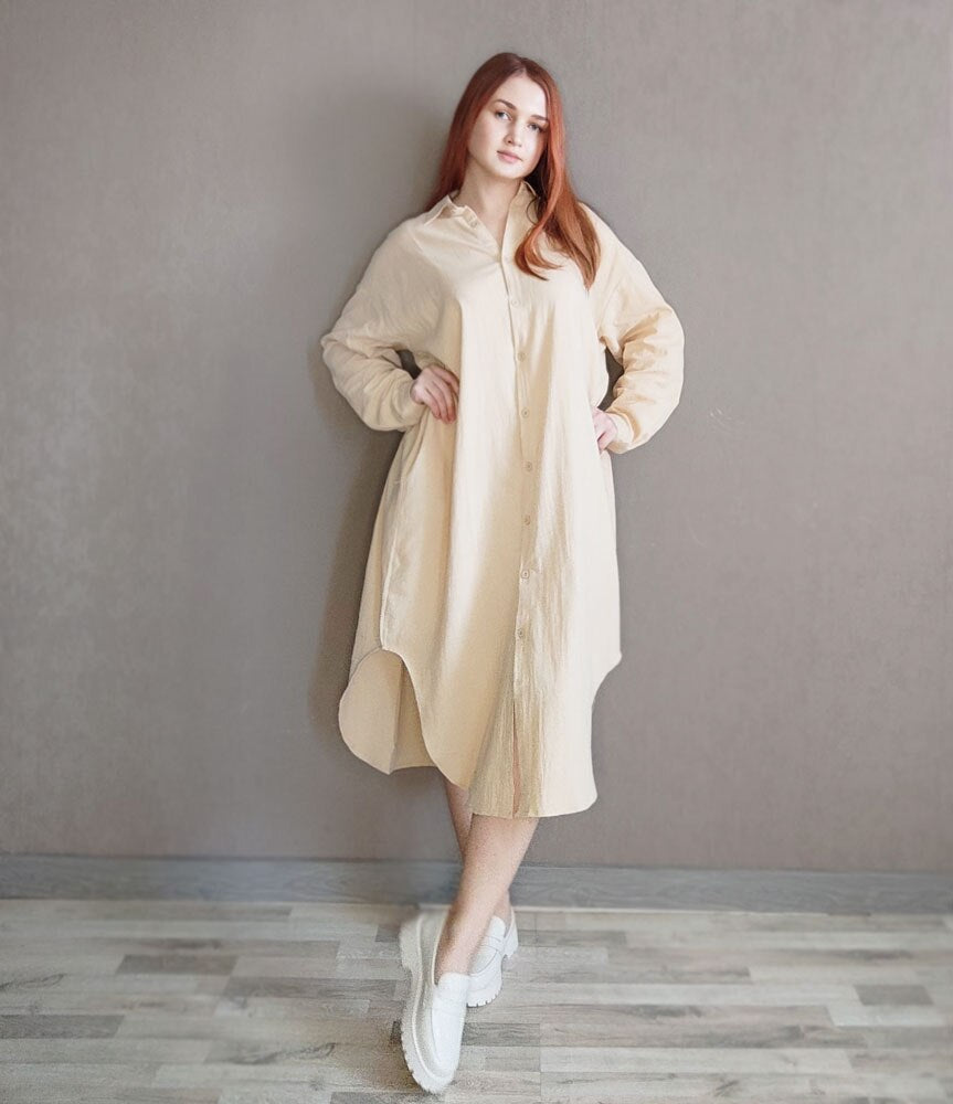 Oversized Long Cotton Dresses