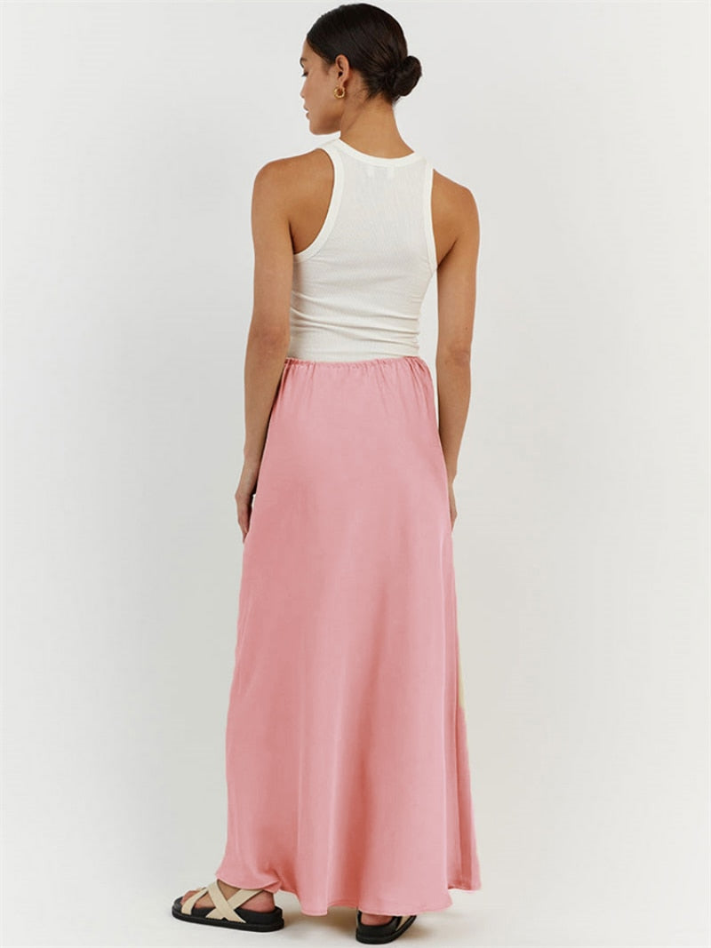 Jazlyn High Waist Loose Long Skirt-Bottom