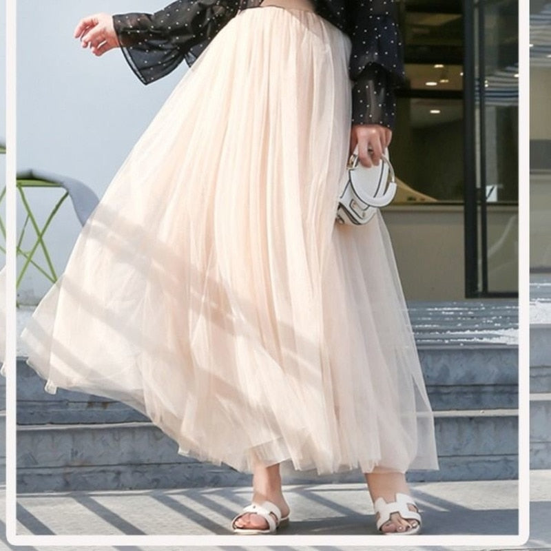 Holly 3 layers Tulle Skirt-Bottoms