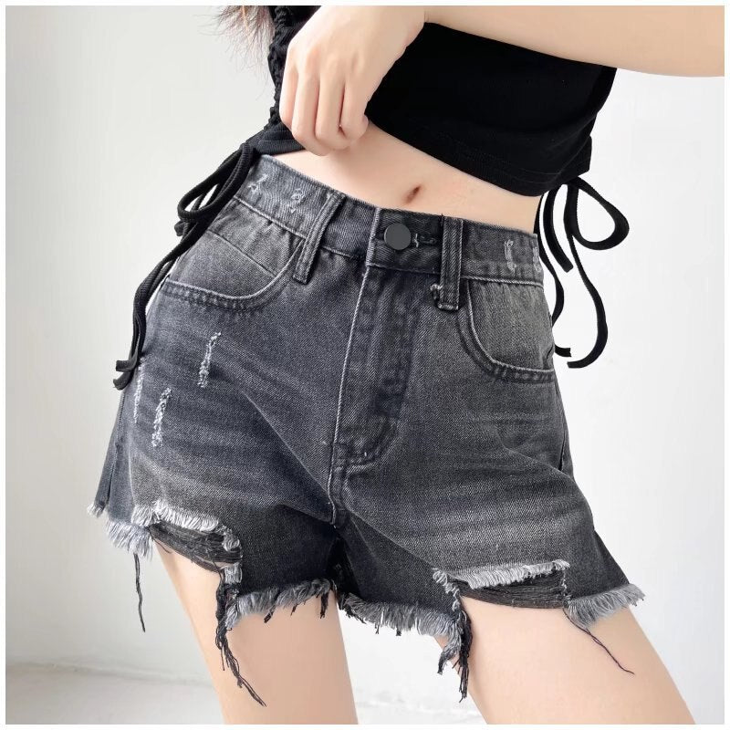 Jessica denim shorts-Bottoms