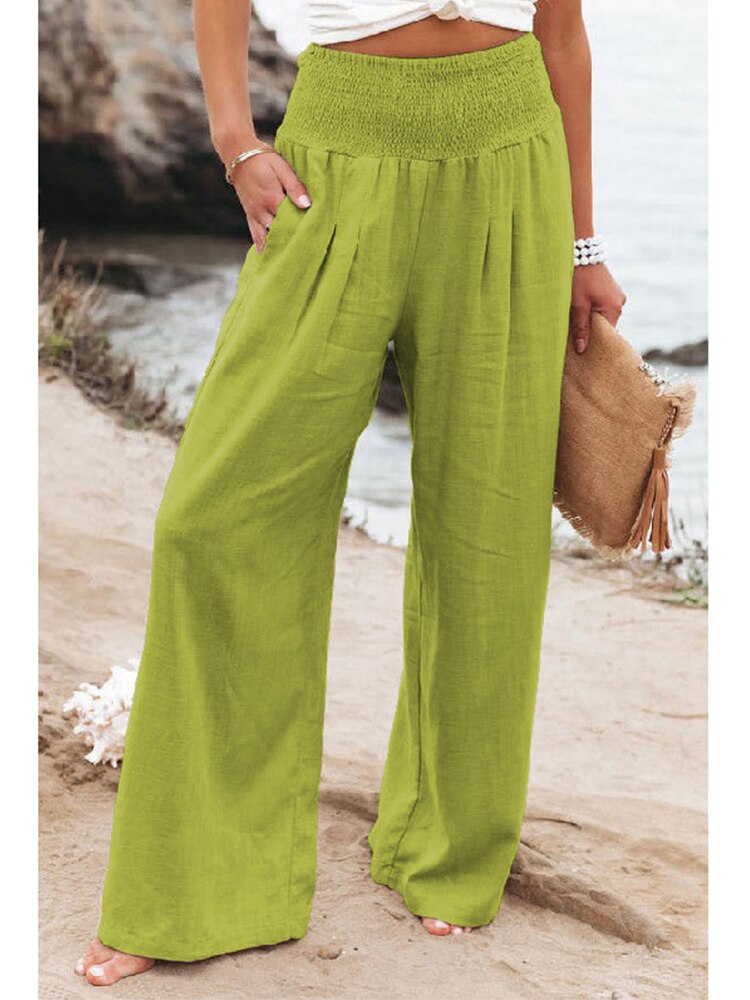 Aviana Cotton Linen Pants-Bottoms