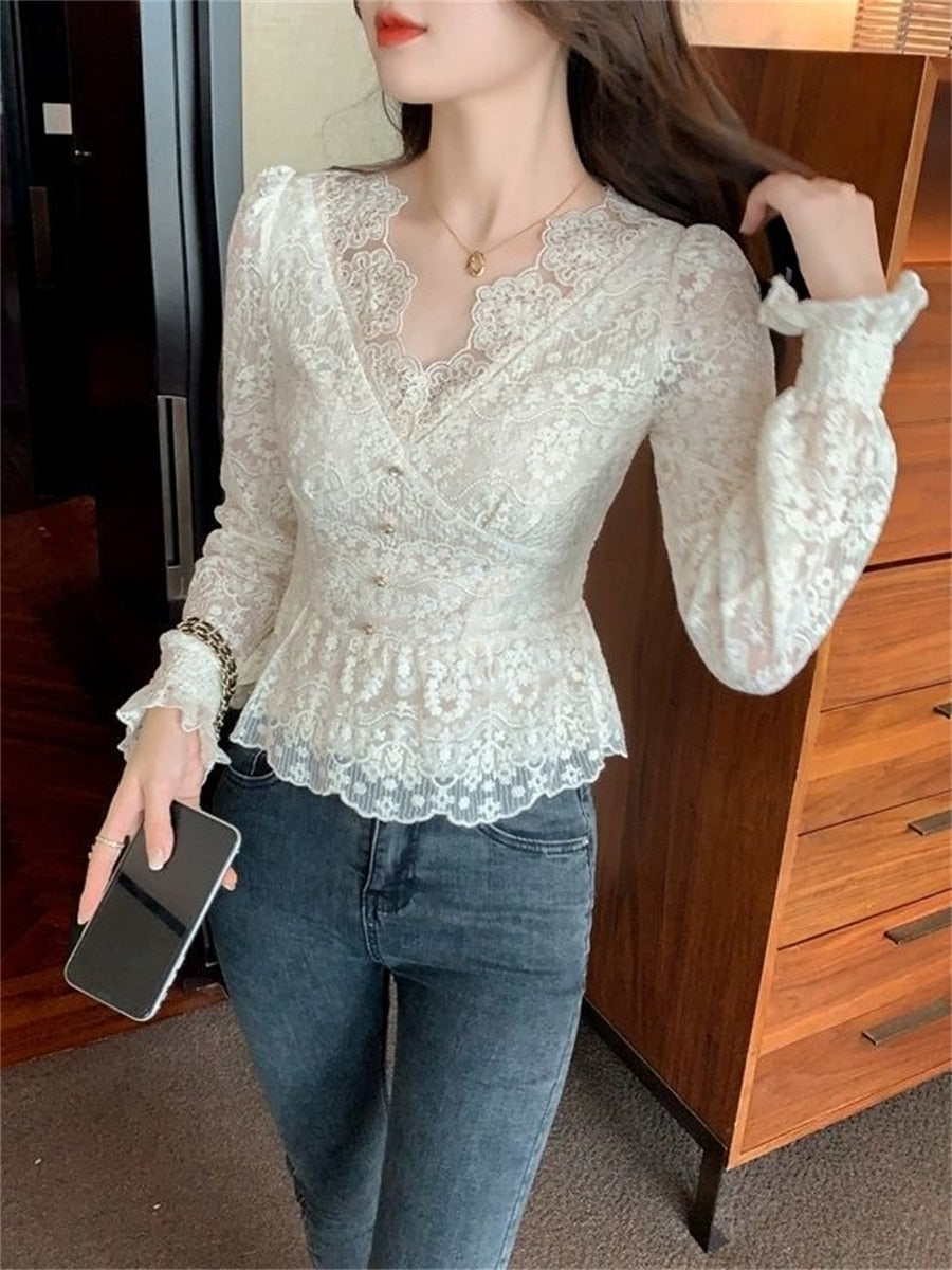 Allie Lace Blouse-Tops