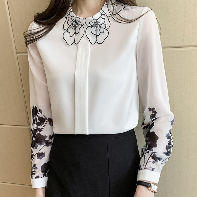 Luna chiffon Blouse-Tops