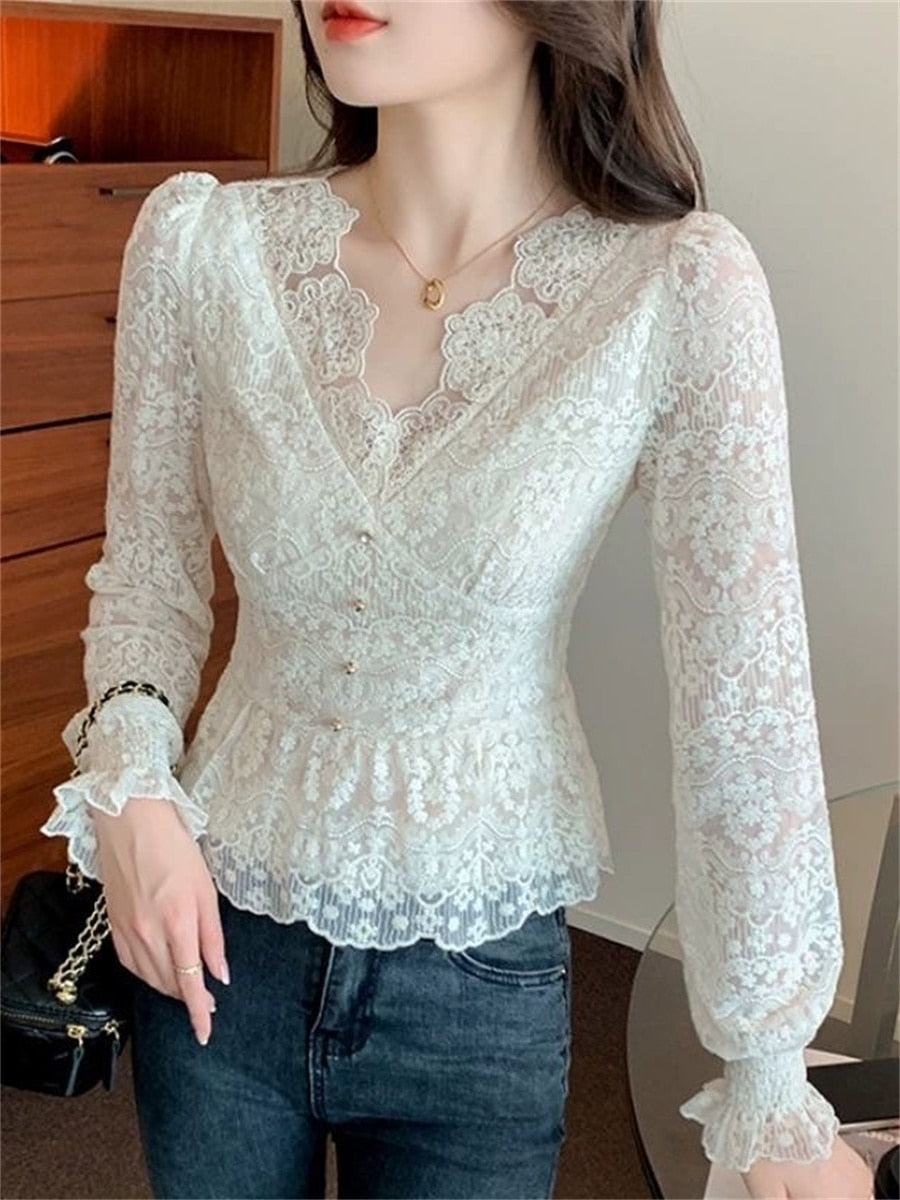 Allie Lace Blouse-Tops